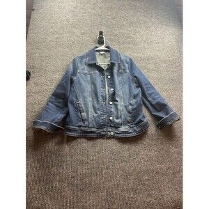 Chico’s  blue denim jean jacket size 1 (Size8/10)